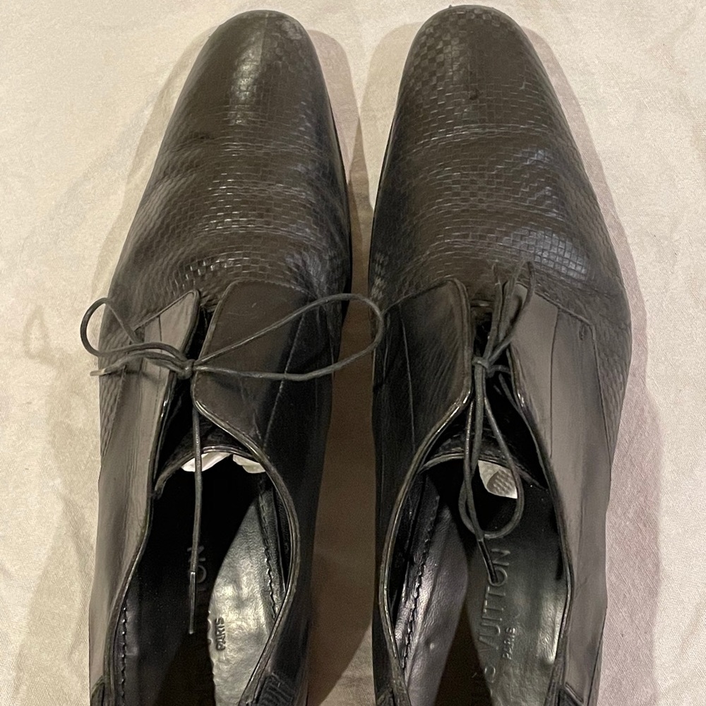 black leather dress shoes by louis vuitton